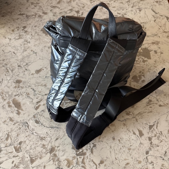 Women’s Kenneth Cole NY Gunmetal Vesey Water Resistant Nylon Backpack - Picture 4 of 7